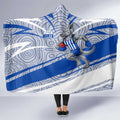 North Melbourne Kangaroos Australian Football Hooded Blanket Kangaroo Mascot Design With Indigenous Pattern Art