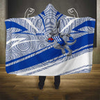 North Melbourne Kangaroos Australian Football Hooded Blanket Kangaroo Mascot Design With Indigenous Pattern Art