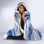 North Melbourne Kangaroos Australian Football Hooded Blanket Kangaroo Mascot Design With Indigenous Pattern Art