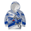 North Melbourne Kangaroos Australian Football Kid Hoodie Kangaroo Mascot Design With Indigenous Pattern Art