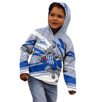 North Melbourne Kangaroos Australian Football Kid Hoodie Kangaroo Mascot Design With Indigenous Pattern Art