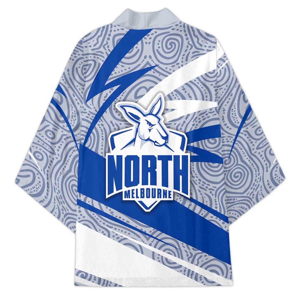 North Melbourne Kangaroos Australian Football Kimono Kangaroo Mascot Design With Indigenous Pattern Art
