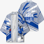 North Melbourne Kangaroos Australian Football Kimono Kangaroo Mascot Design With Indigenous Pattern Art