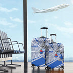 North Melbourne Kangaroos Australian Football Luggage Cover Kangaroo Mascot Design With Indigenous Pattern Art