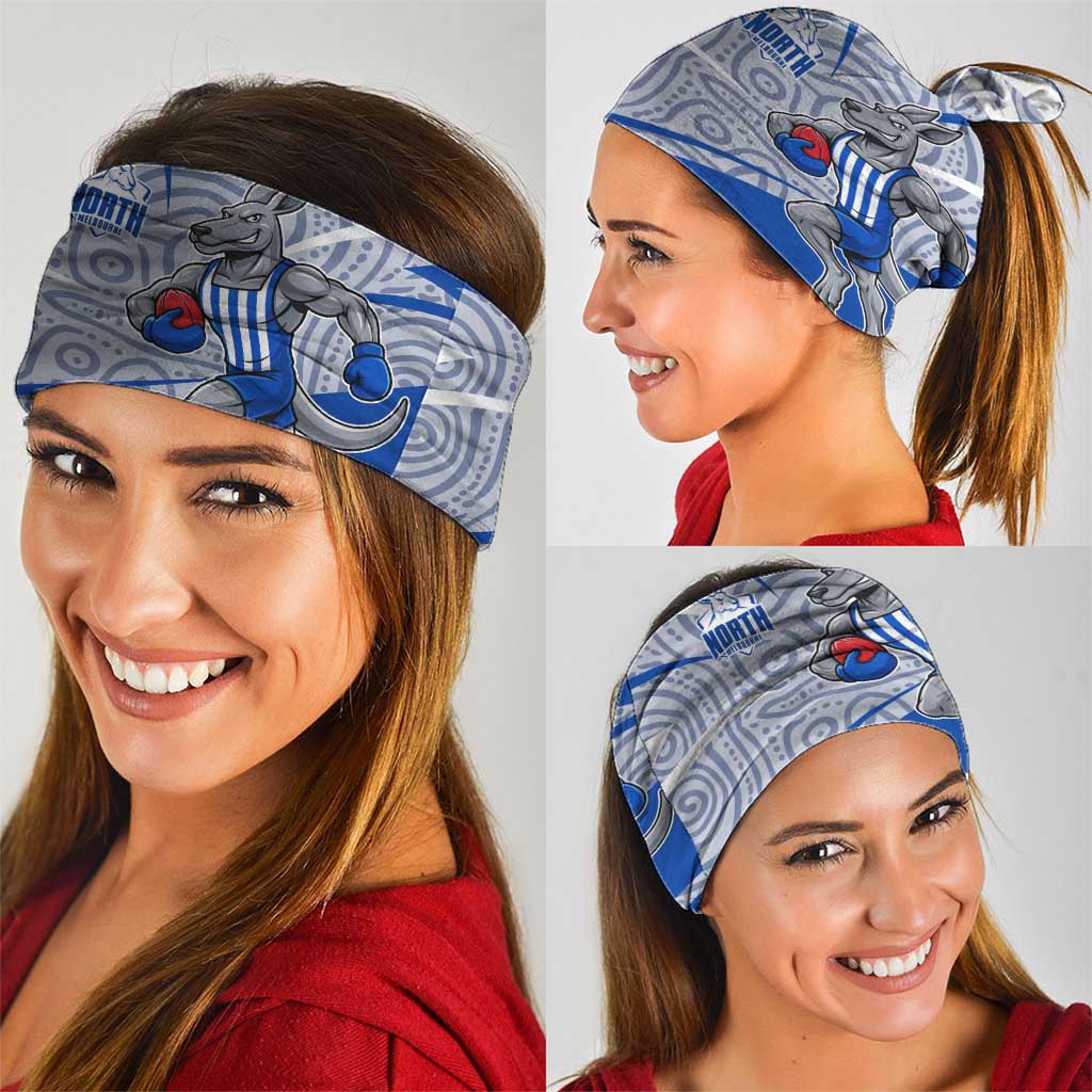 North Melbourne Kangaroos Australian Football Neck Gaiter Kangaroo Mascot Design With Indigenous Pattern Art