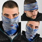 North Melbourne Kangaroos Australian Football Neck Gaiter Kangaroo Mascot Design With Indigenous Pattern Art