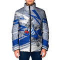 North Melbourne Kangaroos Australian Football Padded Jacket Kangaroo Mascot Design With Indigenous Pattern Art