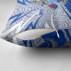 North Melbourne Kangaroos Australian Football Pillow Cover Kangaroo Mascot Design With Indigenous Pattern Art