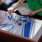 North Melbourne Kangaroos Australian Football Puzzle Kangaroo Mascot Design With Indigenous Pattern Art