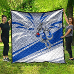 North Melbourne Kangaroos Australian Football Quilt Kangaroo Mascot Design With Indigenous Pattern Art