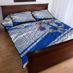 North Melbourne Kangaroos Australian Football Quilt Bed Set Kangaroo Mascot Design With Indigenous Pattern Art