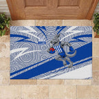 North Melbourne Kangaroos Australian Football Rubber Doormat Kangaroo Mascot Design With Indigenous Pattern Art