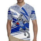 North Melbourne Kangaroos Australian Football Rugby Jersey Kangaroo Mascot Design With Indigenous Pattern Art