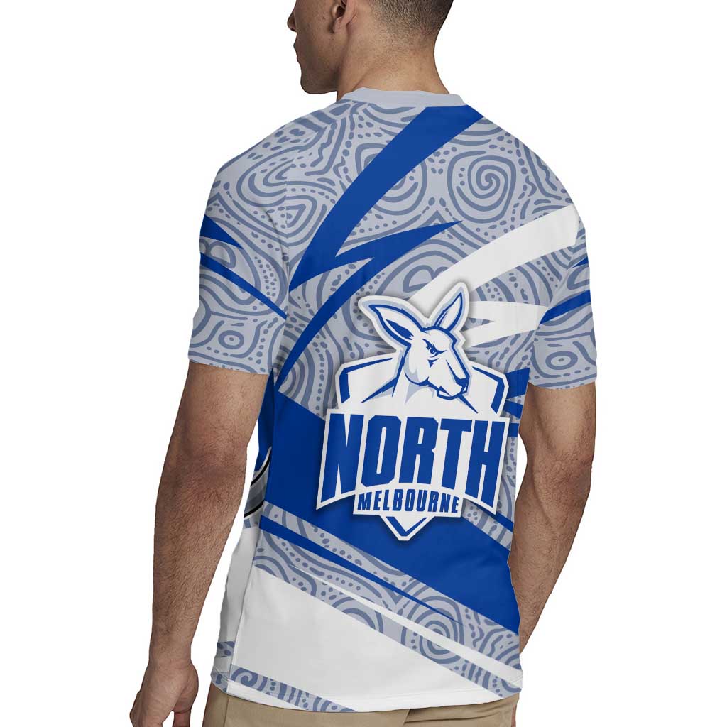 North Melbourne Kangaroos Australian Football Rugby Jersey Kangaroo Mascot Design With Indigenous Pattern Art