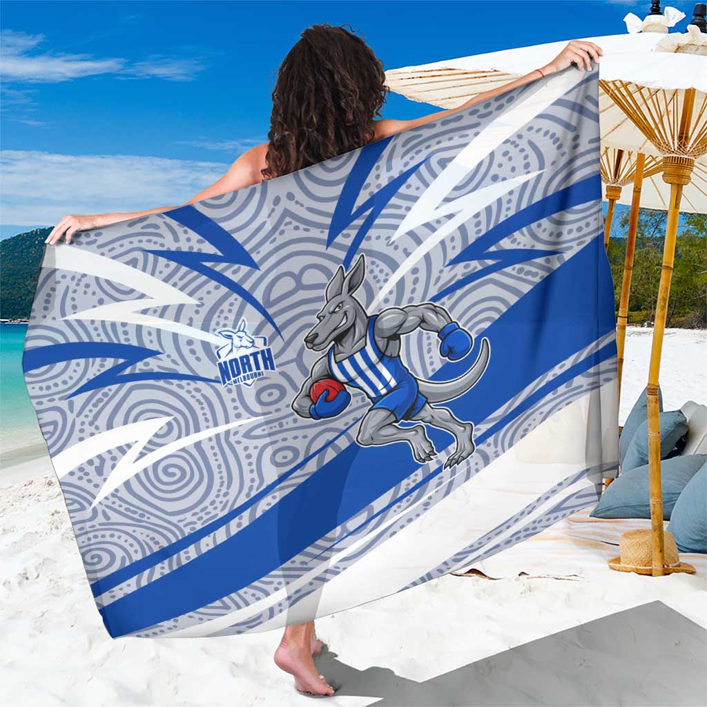 North Melbourne Kangaroos Australian Football Sarong Kangaroo Mascot Design With Indigenous Pattern Art