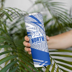 North Melbourne Kangaroos Australian Football Skinny Tumbler Kangaroo Mascot Design With Indigenous Pattern Art
