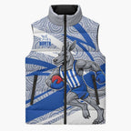 North Melbourne Kangaroos Australian Football Sleeveless Puffer Jacket Kangaroo Mascot Design With Indigenous Pattern Art