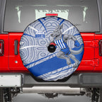 North Melbourne Kangaroos Australian Football Spare Tire Cover Kangaroo Mascot Design With Indigenous Pattern Art