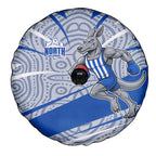 North Melbourne Kangaroos Australian Football Spare Tire Cover Kangaroo Mascot Design With Indigenous Pattern Art