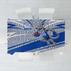 North Melbourne Kangaroos Australian Football Tablecloth Kangaroo Mascot Design With Indigenous Pattern Art