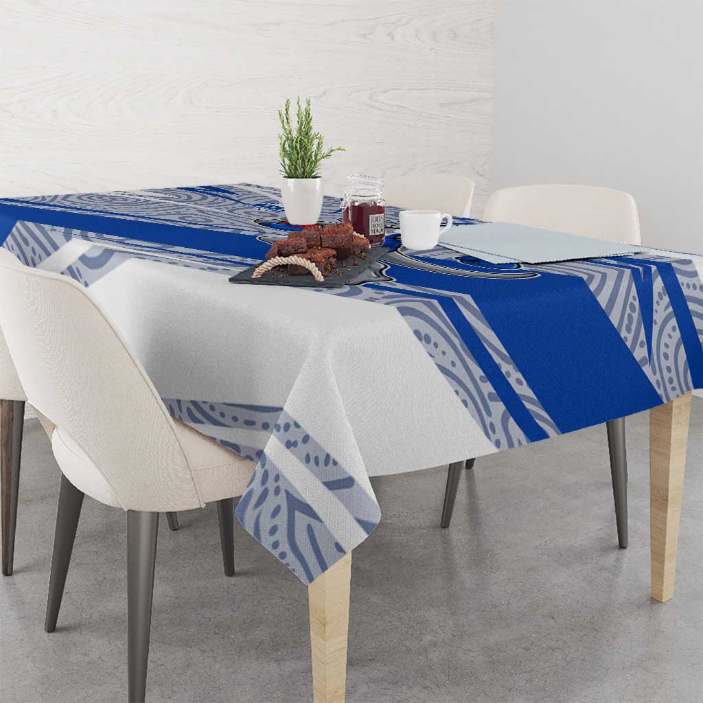 North Melbourne Kangaroos Australian Football Tablecloth Kangaroo Mascot Design With Indigenous Pattern Art