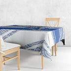 North Melbourne Kangaroos Australian Football Tablecloth Kangaroo Mascot Design With Indigenous Pattern Art