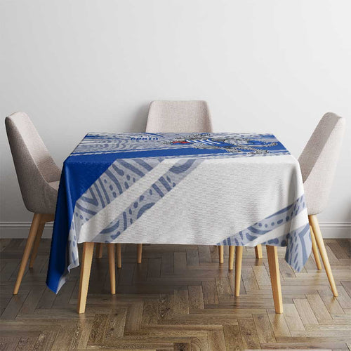 North Melbourne Kangaroos Australian Football Tablecloth Kangaroo Mascot Design With Indigenous Pattern Art
