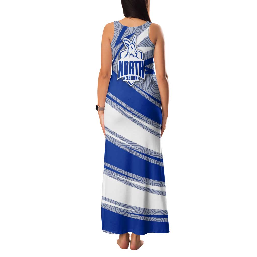 North Melbourne Kangaroos Australian Football Tank Maxi Dress Kangaroo Mascot Design With Indigenous Pattern Art