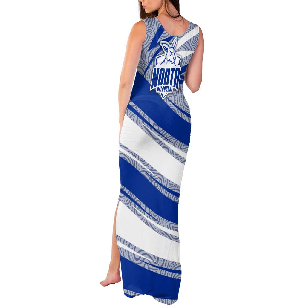 North Melbourne Kangaroos Australian Football Tank Maxi Dress Kangaroo Mascot Design With Indigenous Pattern Art