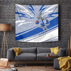 North Melbourne Kangaroos Australian Football Tapestry Kangaroo Mascot Design With Indigenous Pattern Art