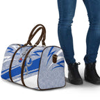North Melbourne Kangaroos Australian Football Travel Bag Kangaroo Mascot Design With Indigenous Pattern Art