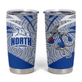 North Melbourne Kangaroos Australian Football Tumbler Cup Kangaroo Mascot Design With Indigenous Pattern Art