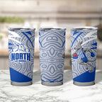 North Melbourne Kangaroos Australian Football Tumbler Cup Kangaroo Mascot Design With Indigenous Pattern Art