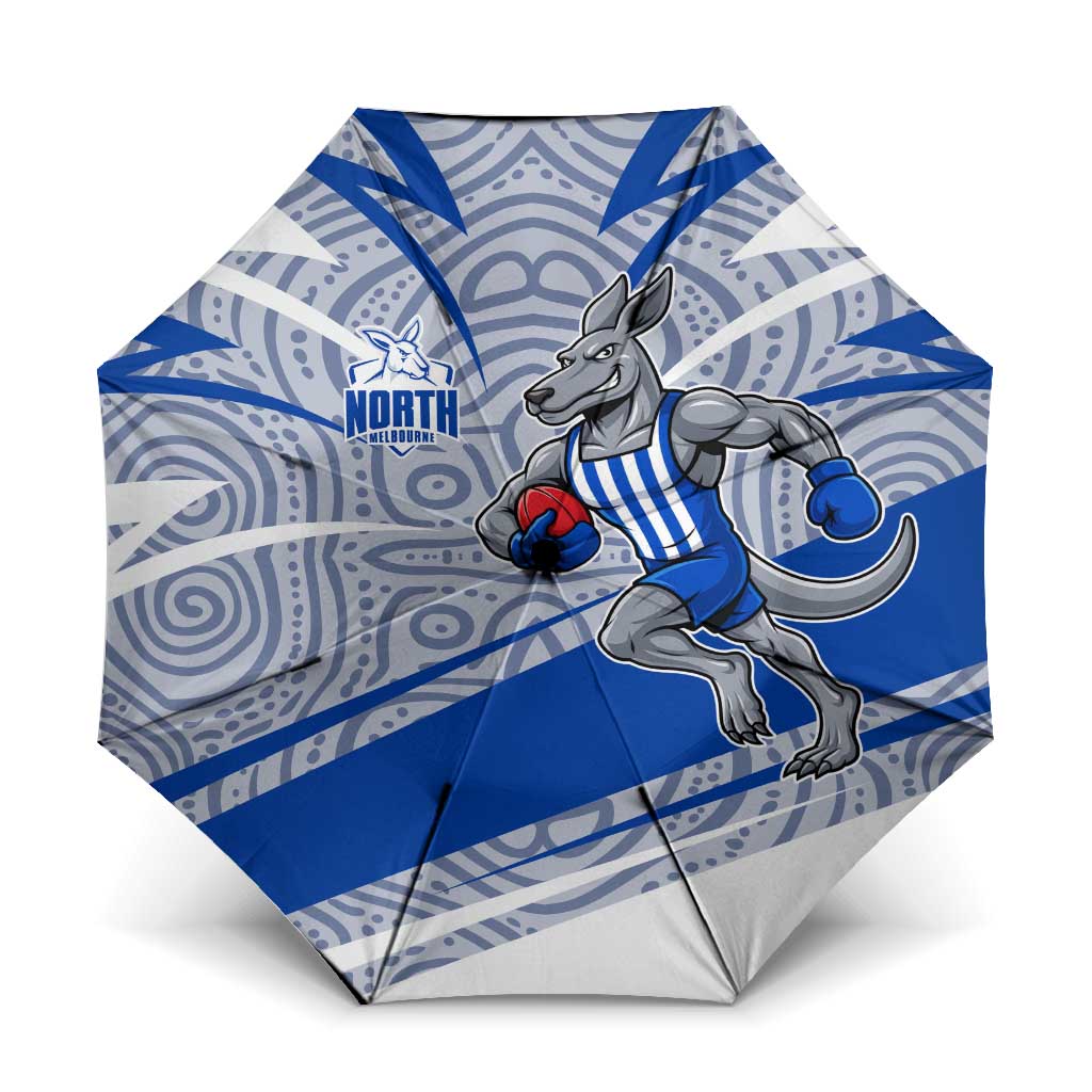 North Melbourne Kangaroos Australian Football Umbrella Kangaroo Mascot Design With Indigenous Pattern Art