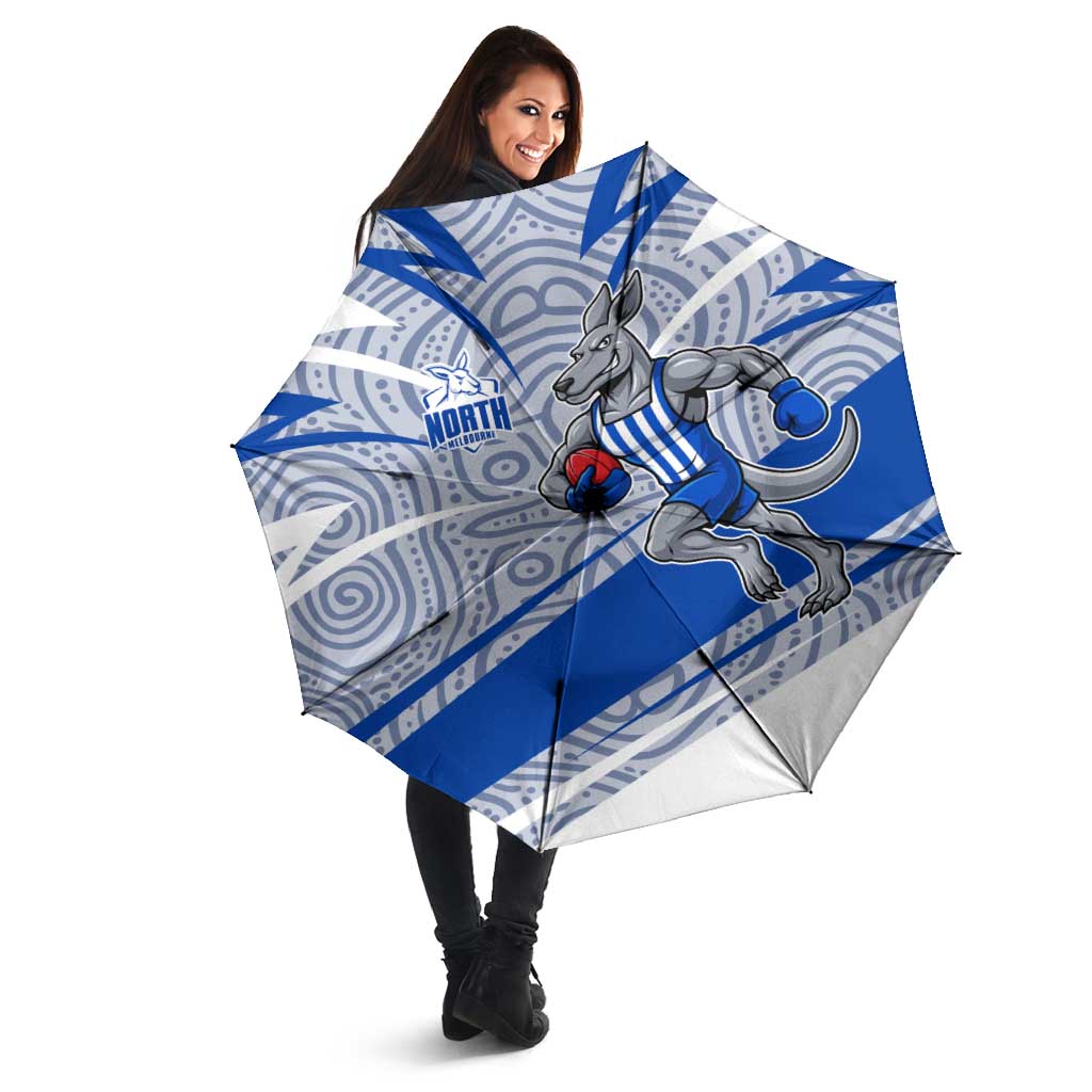 North Melbourne Kangaroos Australian Football Umbrella Kangaroo Mascot Design With Indigenous Pattern Art