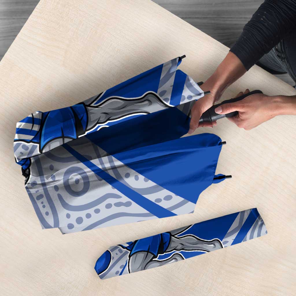 North Melbourne Kangaroos Australian Football Umbrella Kangaroo Mascot Design With Indigenous Pattern Art