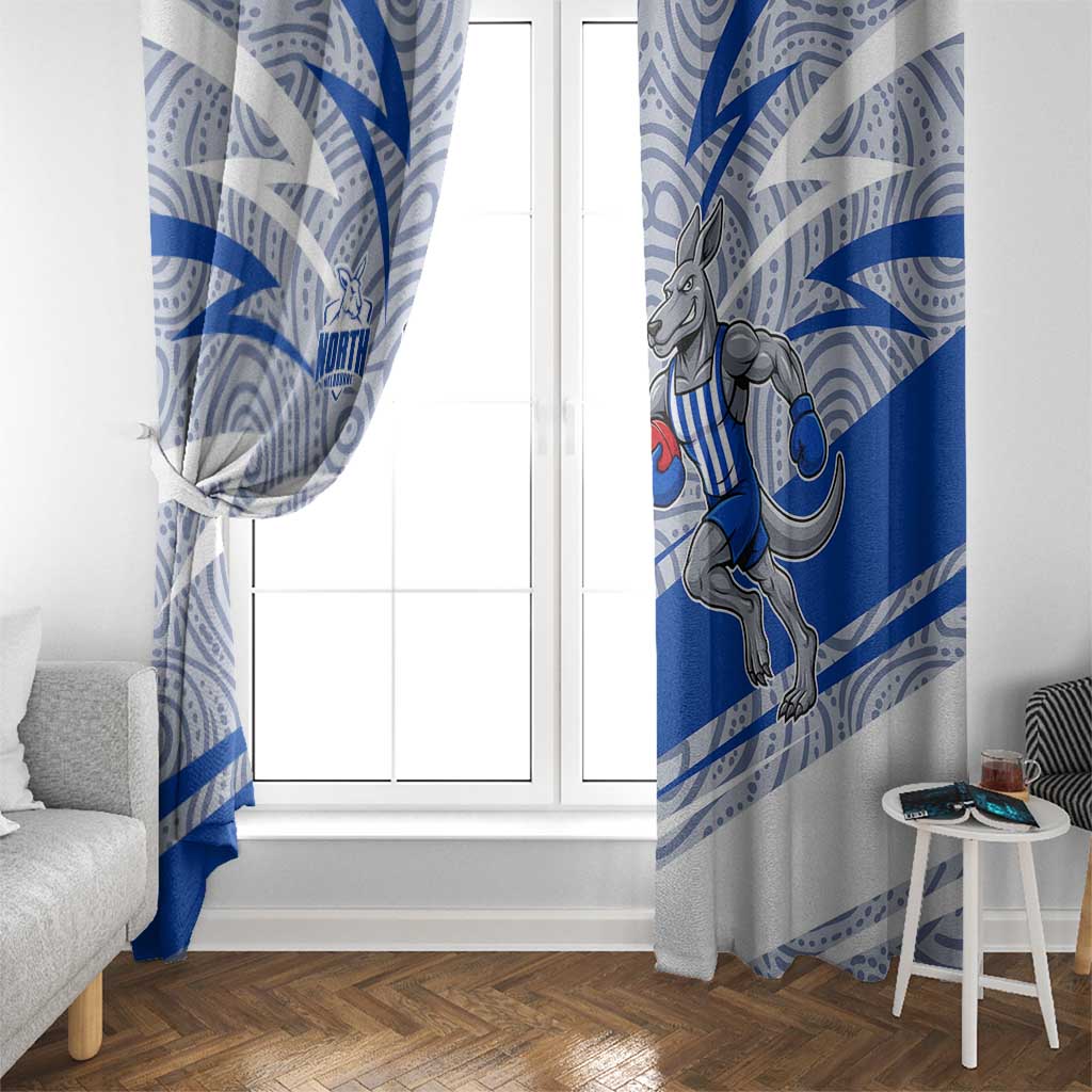 North Melbourne Kangaroos Australian Football Window Curtain Kangaroo Mascot Design With Indigenous Pattern Art