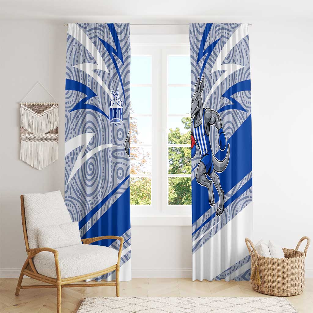 North Melbourne Kangaroos Australian Football Window Curtain Kangaroo Mascot Design With Indigenous Pattern Art