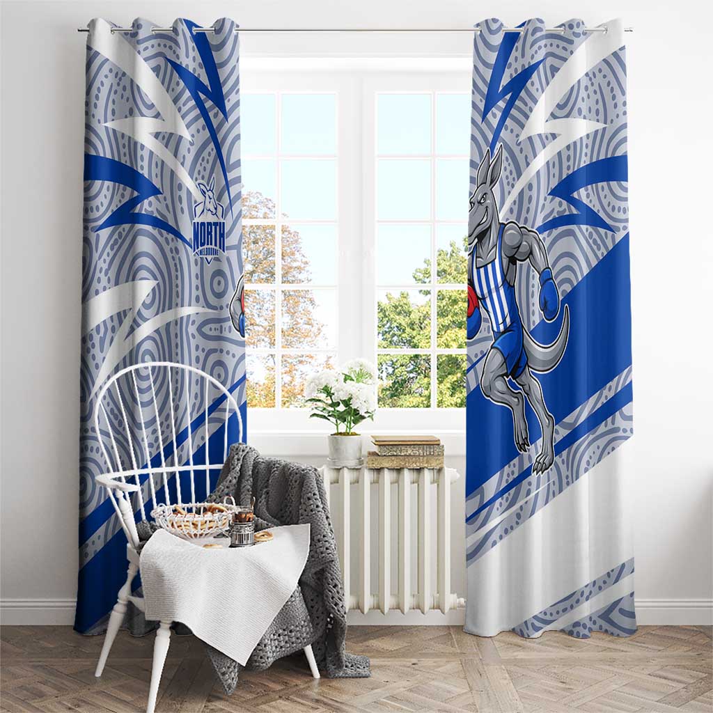 North Melbourne Kangaroos Australian Football Window Curtain Kangaroo Mascot Design With Indigenous Pattern Art