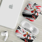 St Kilda Saints Australian Football AirPods Case Superhero Mascot Art With Indigenous Pattern Art