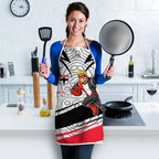 St Kilda Saints Australian Football Apron Superhero Mascot Art With Indigenous Pattern Art