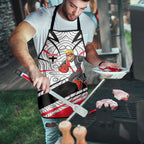 St Kilda Saints Australian Football Apron Superhero Mascot Art With Indigenous Pattern Art
