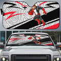 St Kilda Saints Australian Football Auto Sun Shade Superhero Mascot Art With Indigenous Pattern Art
