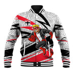 St Kilda Saints Australian Football Baseball Jacket Superhero Mascot Art With Indigenous Pattern Art