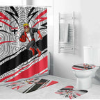 St Kilda Saints Australian Football Bathroom Set Superhero Mascot Art With Indigenous Pattern Art
