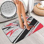 St Kilda Saints Australian Football Bathroom Set Superhero Mascot Art With Indigenous Pattern Art