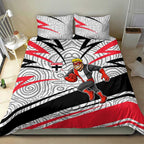 St Kilda Saints Australian Football Bedding Set Superhero Mascot Art With Indigenous Pattern Art