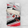 St Kilda Saints Australian Football Bedding Set Superhero Mascot Art With Indigenous Pattern Art