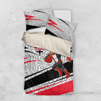 St Kilda Saints Australian Football Bedding Set Superhero Mascot Art With Indigenous Pattern Art