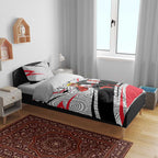 St Kilda Saints Australian Football Bedding Set Superhero Mascot Art With Indigenous Pattern Art